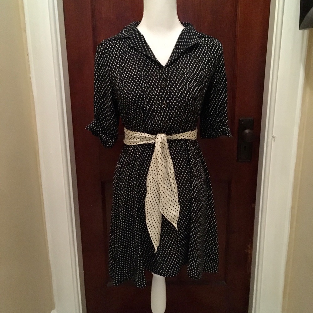 I Love H81 Collared Contrasting Print Dress
